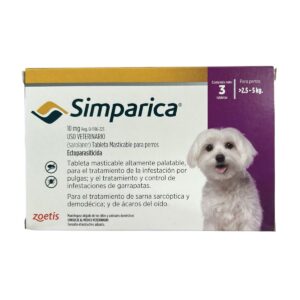 SíMPARICA 10 MG 1X3 TAB 5 KG