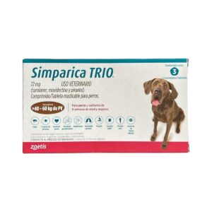 SIMPARICA TRIO 72MG 1X3 TABS (40.1-60KG) Café