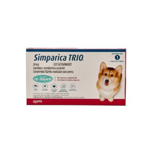 SIMPARICA TRIO 1 TAB 24 MG (10-20 KGS) Azul