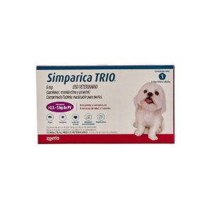 SIMPARICA TRIO 1 TAB 6 MG (2.5-5 KGS) Morado