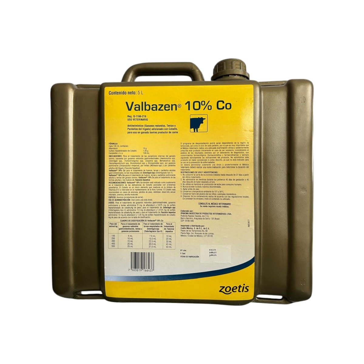 VALBAZEN 10 % CO. 5 LTS