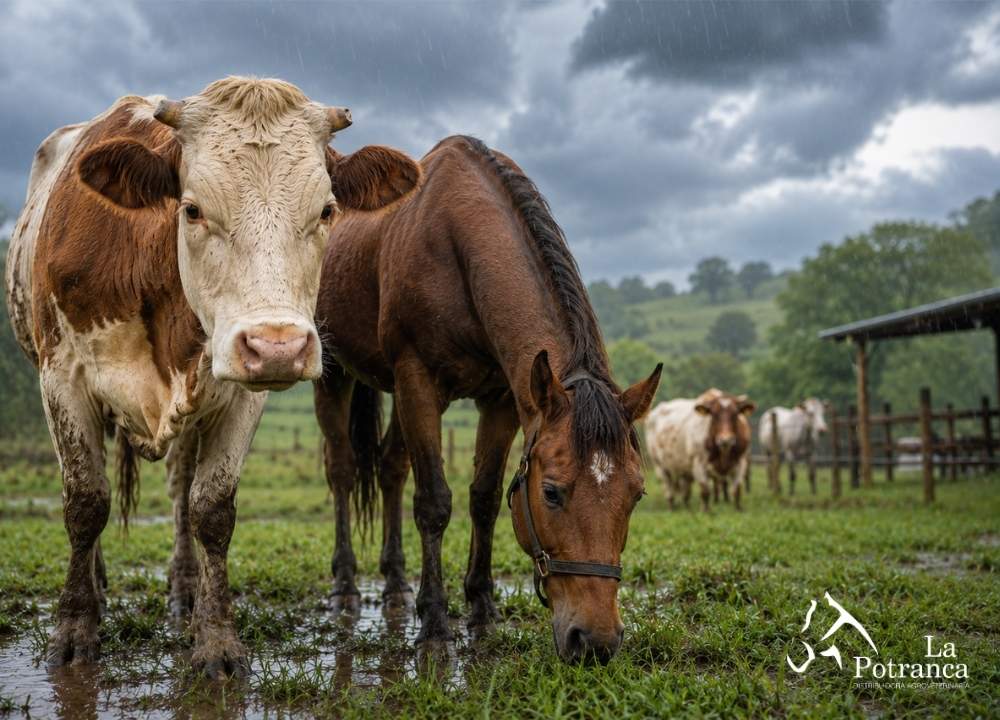 Enfermedades en bovinos y equinos durante la temporada de lluvias